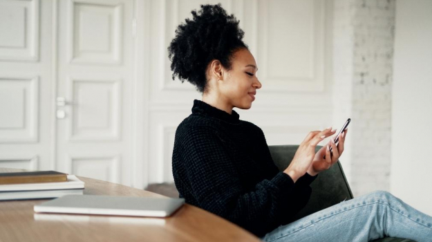 Woman looking at phone