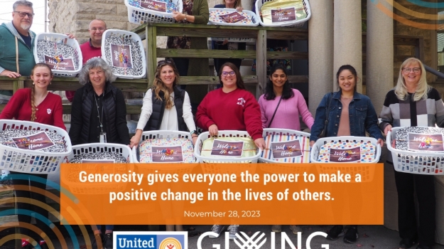 Group of Volunteers with Welcome Home Baskets